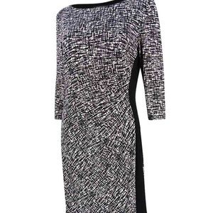 Black and Cream Ralph Lauren 3/4 sleeve lined dress